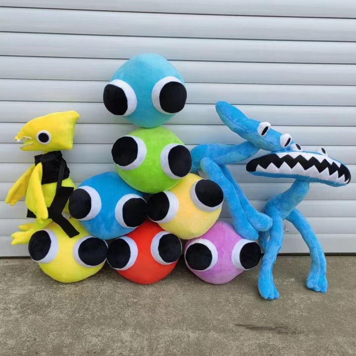 Rainbow Friends Chapter 3 Yellow Cyan Monster Plush Toys Blue