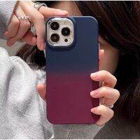 Gradient Matte Soft Case Silver metal camera frame for iphone 14 13 12 11 pro max case