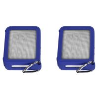 2X Portable Silicone Speaker Case for Jbl Go2 Soft Silica Gel Storage Pouch Cover Blue