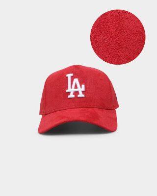 หมวก New Era Los Angeles Dodgers Scarlet Red Suede 9FORTY K-Frame Strapback