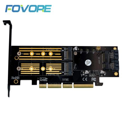 เพิ่มบนการ์ด M.2 NVME NGFF MSATA Riser อะแดปเตอร์ M2 PCIE ไปกับ M.2ทองฮีทซิงค์ SSD ระบายความร้อนด้วย X4เร่งด่วน PCI X8 X16อะแดปเตอร์ FJK3825ปลุก