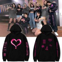 Kpop TWICE 4TH WORLD TOUR เสื้อกันหนาวลําลอง มีฮู้ด กระเป๋าเสื้อกันหนาว Unisex