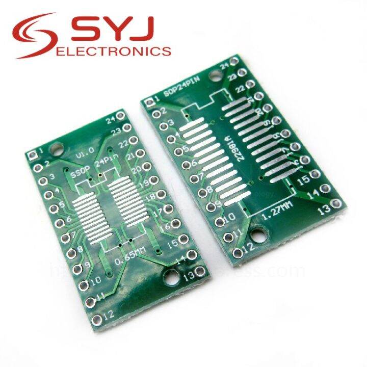 10ชิ้น/ล็อต SOP24 SSOP24 TSSOP24เพื่อ DIP24 PCB Pinboard SMD ไปยัง DIP 0.65Mm/1.27Mm ถึง2.54Mm ขาพินแบบจุ่มปลั๊กแปลงไฟบอร์ด PCB