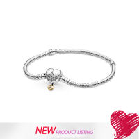 Fine Girls Jewelry Heart Chain Snake Bone Chain Charms Bead Bracelet Sterling Silver Couple Pandora 925 Original Gifts For Women