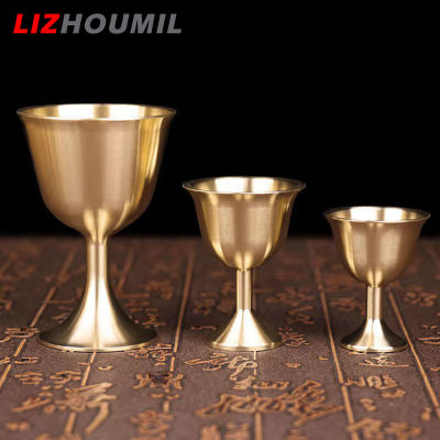 LIZHOUMIL เครื่องประดับสไตล์จีนโบราณทองเหลืองแก้วไวน์แก้วน้ำแก้วไวน์ปาร์ตี้ไวน์บ้าน
