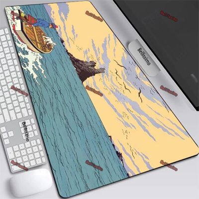 Large Computer Mousepad The Adventures of Tintins Mouse Pad Gamer Keyboard Mouse Mat Cute PC Gaming Accessiores 900x400 Desk Mat Basic Keyboards