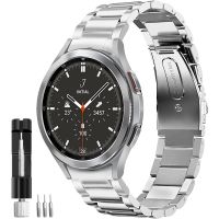 【lolo Watch】Galaxy Watch 4 5สายเหล็กสแตนเลสสำหรับ Samsung Watch4/5สายรัดข้อมือแบบคลาสสิกขนาด44มม. 40มม. 46มม. 42มม. ไม่มีช่องว่าง