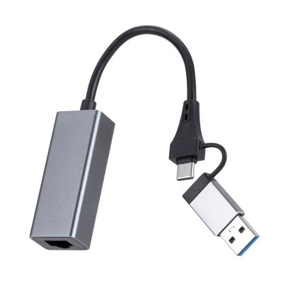 USB C ไปยัง RJ45อะแดปเตอร์ Hub Ethernet อะลูมิเนียมอัลลอยยูเอสบี USB C ไปยังอีเทอร์เน็ต RJ45 Lan ฮับต่อพ่วงรองรับ10/100/1000Mbps การเข้าถึงเครือข่าย Feona