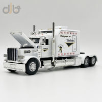 A1:24 Diecast รถบรรทุกรุ่นของเล่น389รถแทรกเตอร์ Miniature ดึงกลับด้วยเสียง &amp; LightM