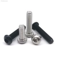 卐♠♀ 5/10/50 M1.6 M2 M2.5 M3 M4 M5 M6 M8 304 Stainless Steel Black Grade 10.9 ISO7380 Hexagon Hex Socket Head Button Allen Bolt Screw