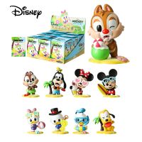 Disney Mickey Beach Play Series Figure 9cm Blind Box Donald Duck Daisy Ornaments Model Doll Birthday Gift For Children