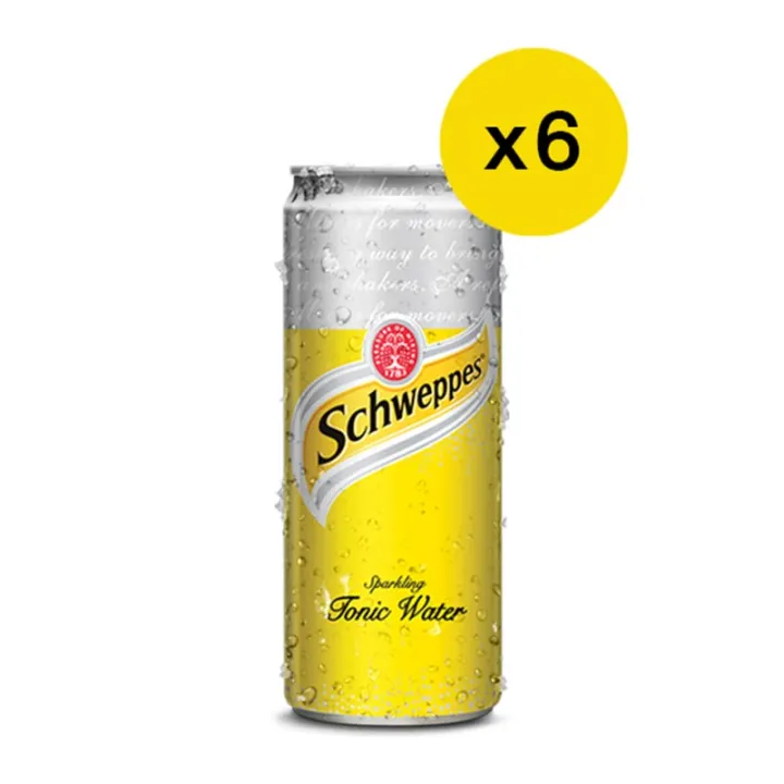 Schweppes Tonic Water 330 Ml X 6 Cans.ชเวปส์ โทนิค วอเตอร์ 330 มล. X 6 ...