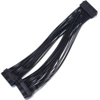 5X ATX 24Pin 1 to 2 Port Power Supply Extension Cable PSU Male to Female Splitter 24PIN Extension Cable
