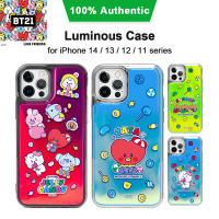 HOT ”100 แท้ BT21 Luminous Case สำหรับ 14 14Promax Case 14Plus 14pro ปลอก13 13pro 13Promax โปร่งใส12 12pro 12Promax กันกระแทก