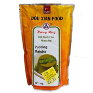 Bột Pudding hương matcha Hàng Huy mẫu mới Douxian gói 1kg Pudding trà sữa,