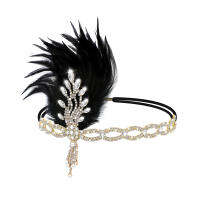 ETEREAUTY frcolor 1pc rhinestones feathers bandband ผู้หญิง flapper headpiece istalpiece headpiece hairs