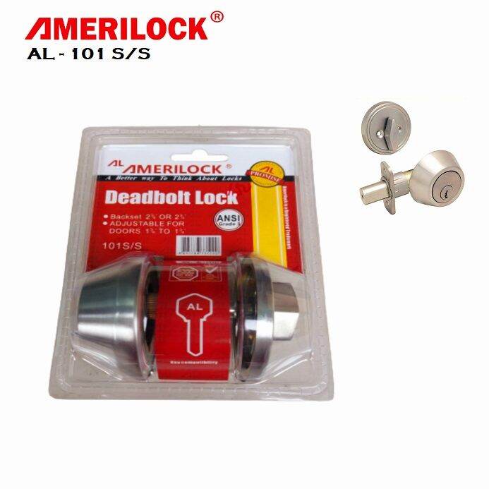 AMERILOCK Deadbolt lock set stainless steel ( AL 102 ,AL 101 ) Lazada PH