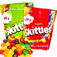 Skittles Fruits&amp;Crazy sours ลูกอมเยอรมันรสผลไม้ (400g.)