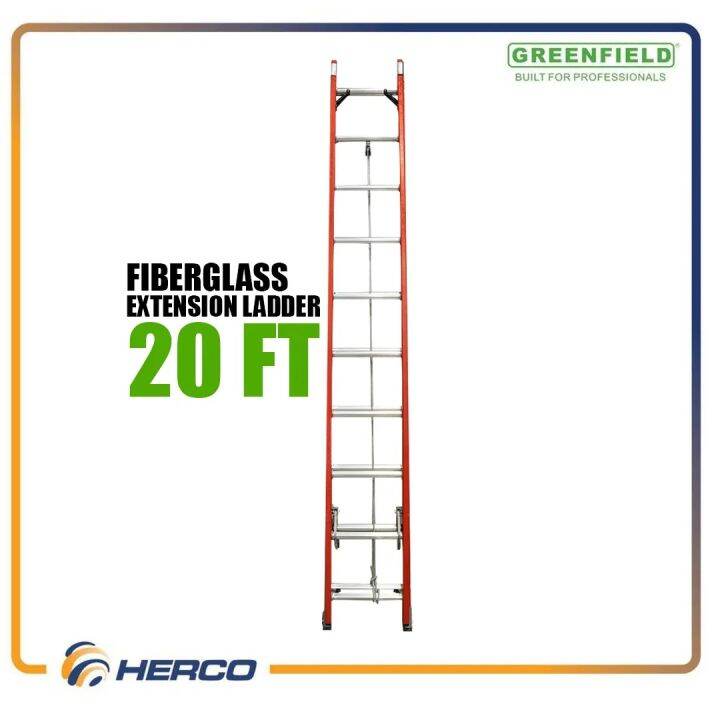 Greenfield Fiberglass Extension Ladder 20FT Lazada PH