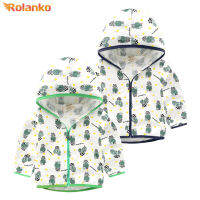 Rolanko เสื้อโค้ทมีฮู้ดซิปบางสำหรับเด็กผู้ชาย2-6ปี,เสื้อโค้ทการท่องเที่ยวกลางแจ้งเสื้อแจ็คเก็ตกันแดดฤดูร้อนเด็กวัยหัดเดินสไตล์ลำลอง