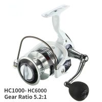 ZZOOI HC1000-6000 Series Fishing Spinning Reels 5.2:1 Gear Ratio Casting Shimano Reel Saltwater Freshwater Carp Handle Replacement 50