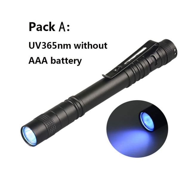 LED Flashlight Infrared Porket UV Torch Laser Pointer Nein Batterie 