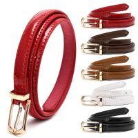 Candy Color Metal Buckle Thin Casual Belt For Women Leather Belt Female Straps Waistband For Apparel Accessories