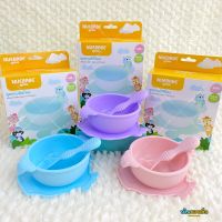 Nuebabe ชุดชามซิลิโคน Silicone Baby Bowl Spoon รุ่น BB0004