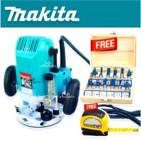 MAKITA เร้าเตอร์ เครื่องเซาะร่องไม้ พร้อมชุดดอก รุ่น MT-3612BR การันตีสินค้าตรงปก 100% รับประกัน 1ปี (AAA) + ตลับเมตร Stanley