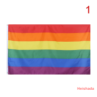 Heishada ธงสีรุ้ง aerlxemrbrae ธง150X90CM แบนเนอร์68D โพลีเอสเตอร์ LGBT เกย์คืบหน้าความภาคภูมิใจธงสีรุ้ง