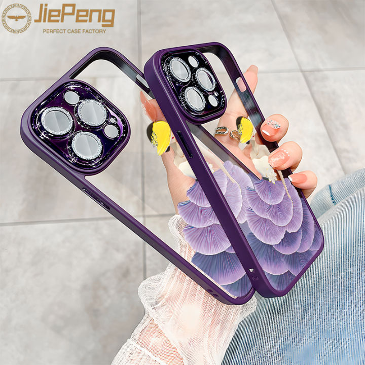jiepeng-สำหรับ-iphone-14-13-12-11-pro-max-plus-แฟลชเจาะ-zy111-allure-สีม่วงเข้ม-zy112-allure-ผงแฟชั่นโทรศัพท์กรณี