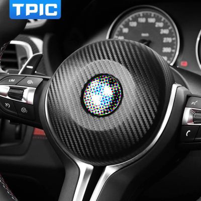 ถุงลมนิรภัยพวงมาลัยรถยนต์ TPIC ALCANTARA ภาพกรอบ F34 F30สติกเกอร์สำหรับ BMW F20คาร์บอนไฟเบอร์ตกแต่งภายใน F21 F22 F83 F80 F32