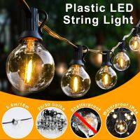 ZZOOI 9.6m Fairy String Lights Waterproof Shatterproof Christmas G40 Plastic Bulb LED String Light Outdoor Retro Garland Wedding Light