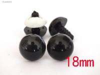 ✈卐 50pcs/lot 18mm black color safety eyes with white washer