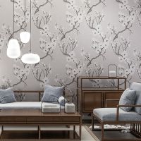 ┋□┅ Chinoiserie Plum Blossom Wallpaper Vintage Floral Wall Mural for Livingroom Bedroom Study Room Flower Wall Paper Roll