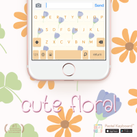 cute floral Keyboard Theme⎮(E-Voucher) for Pastel Keyboard App