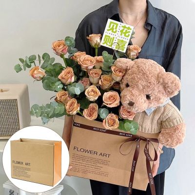 Ins Flower Wrapping Paper Kraft Paper Packing Box for Flowers Korea Bouquet Gifts Flowers Bag Birthday Gifts Room Decor Gift Wrapping  Bags