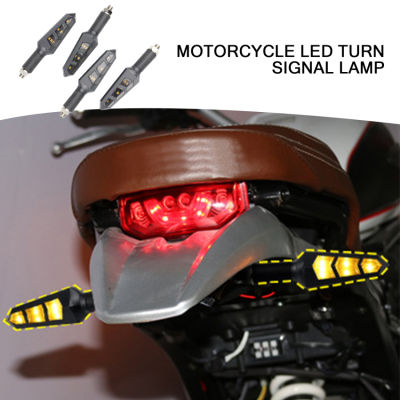 ไฟเลี้ยวรถจักรยานยนต์6 LED 4ชิ้น,ไฟสัญญาณกระพริบไฟกะพริบสำหรับมอเตอร์ไซด์ไฟท้ายกันน้ำไฟสัญญาณ12V