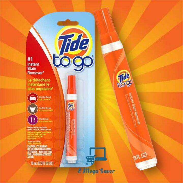 Tide to Go Instant Stain Remover Pen 10ml (0.33fl oz) Lazada