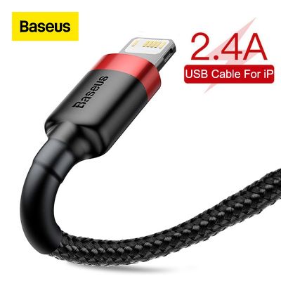 Baseus สายสำหรับ iPhone USB,อุปกรณ์ชาร์จเร็ว2.4A SE 11 Pro Max Xs X 7 8 Plus