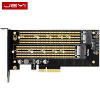 Jeyi เซิร์ฟเวอร์ Sk7 M.2 Nvme Ssd Ngff Sata กับ Pcie3.0อะแดปเตอร์4x X4มคีย์ B คีย์การ์ดพอร์ตคู่ Pci-e3.0 U.2 12v3.3v แรงดันไฟฟ้าคู่