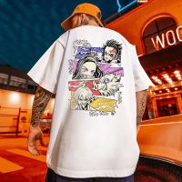 Summer High Quality Tops Japanese Anime Printed Men T-Shirts Oversized T Shirt Pure Cotton Streetwear Korean Style Tees