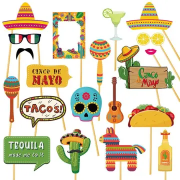 Mexican Birthday Party Supplies Set Plates Cups Napkins Tablecloth