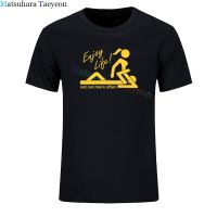 Cotton T Shirt Enjoy Life Eat Out More Often Sex Men Tshir Custom funny s Normal Short Sleeve Mens Summer clothing O-N