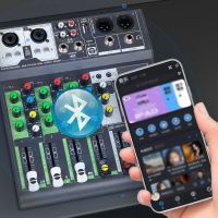 Professional Audio Mixer คอนโซลผสมเสียง Bluetooth Compatible Mixer ความไวที่ดี USB บันทึกเสียง Mini DJ Mixer Board