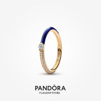 Official Store Pandora ME Pavé &amp; Blue Dual Ring