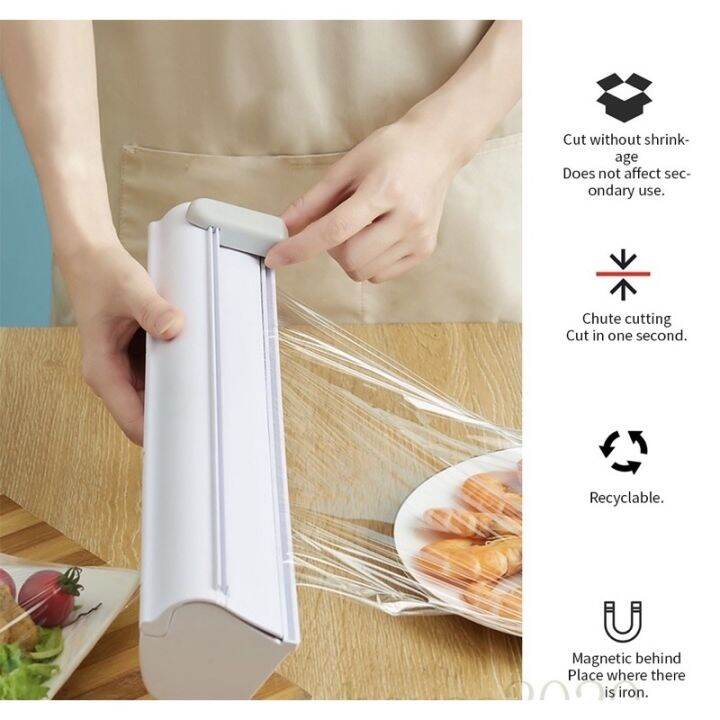 Food Wrapper Case Cling Film Dispenser Cutter aluminum foil