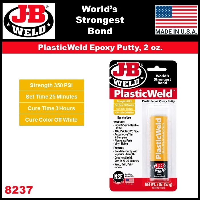 JB WELD J-B Weld PlasticWeld Epoxy Putty, oz. 8237 Lazada PH