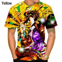 2023 Customized Fashion Summer New Anime JoJos Bizarre Adventure 3D T-shirt Printing Street Casual  Round Neck Clothing T-shirt Top，Contact the seller for personalized customization