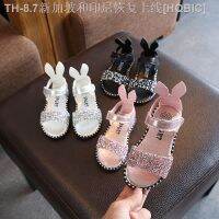 【hot】▩  Children Sandals Toddlers Big Kids Beach Shoes Rhinestone With Ear Soft Fashion 21-36